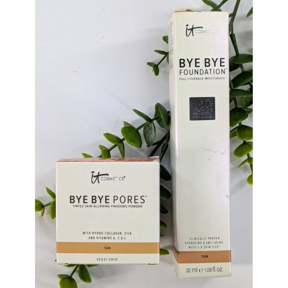 NIB LOT 2🚨It Cosmetics TAN Bye Bye Pores Skin Blurring Finishing Powder +Read - Picture 1 of 8